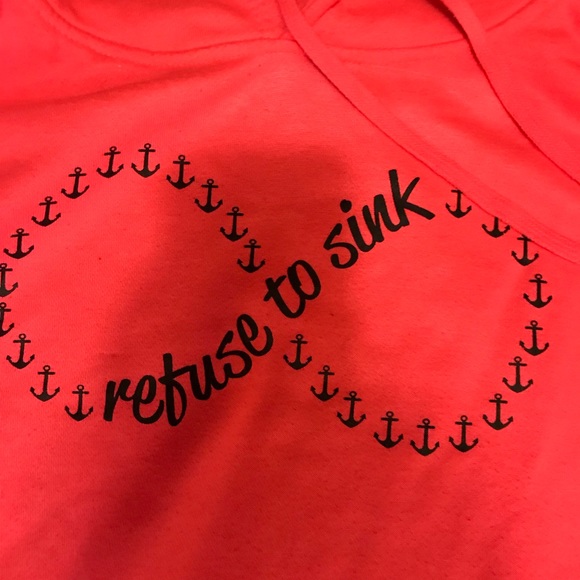 Neon pink hooded sweatshirt - Picture 2 of 3